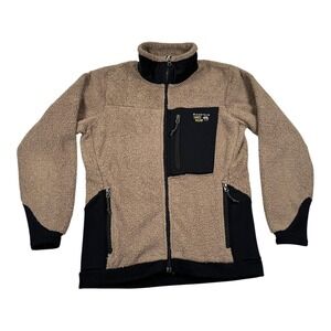 Mountain Hardwear Jacket Womens Medium Beige Sherpa Fleece Full Zip Pockets